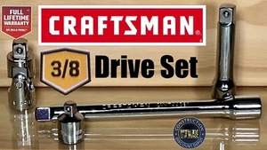 Craftsman 4 piece 3/8" Drive Socket Adapter Swivel Joint Extension Bar Set - Picture 1 of 1