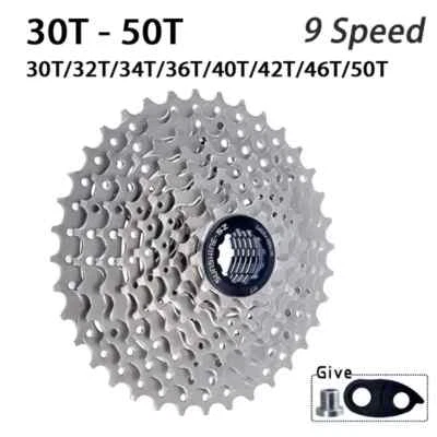 9 Speed Cassette 9v K7 Sprocket 30T-50T Free Wheel for Mountain Road Bike Parts  - Image 1 of 4