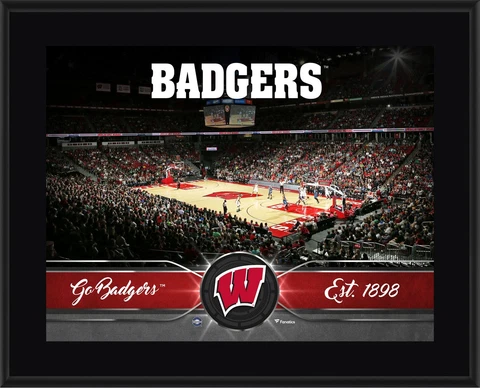 Wisconsin Badgers 10.5" x 13" Sublimated Basketball Plaque Cover
