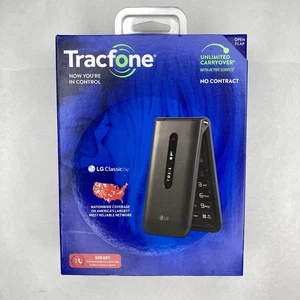 Téléphone à clapet Tracfone LG Classic Flip (L125DL) 4G LTE - Gris 8 Go - SCELLÉ - Photo 1 sur 6