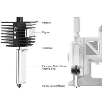 Impresora 3D Hotend Boquilla para Bambu Lab A1/A1Mini Hotend 0,2/0,4/0,6/0,8 mm - Imagen 1 de 4