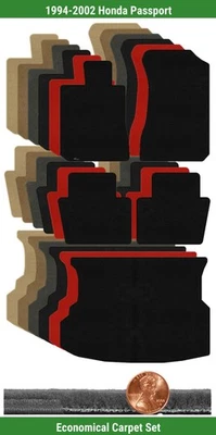 Juego de alfombrillas Velourtex personalizadas para Honda Passport 1994-2002 (5 piezas) #RNT Foto 1 de 4