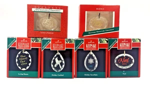 Lot 6 Punze Andenken Miniatur Acryl Ornamente Freue dich Liebe Noel Kardinal - Bild 1 von 4