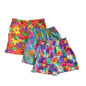 Girls Vtg 1990s Floral Shorts Lot Size 10 & 12 - Picture 1 of 11