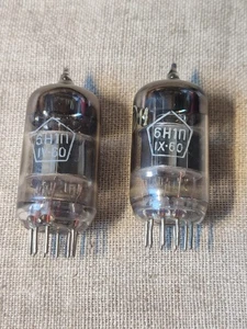 2pcs. 6N1P Old NEVZ / 6DJ8 /6N1P-EV / E88CC / 6922 4.9. 1960' GOLD GRID! RARE! - Picture 1 of 6