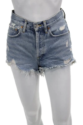 Agolde Unisex Light Blue 100% Cotton 90s Shorts Size 23 - Image 1 of 4