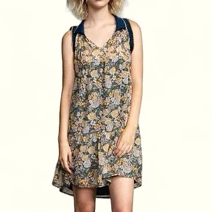 Anthropologie Amadi Floral Retro Print Sleeveless Natasha Viscose Dress Size M - Picture 1 of 11