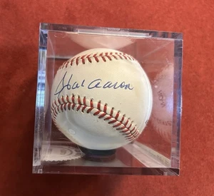 Authentic Hank Aaron Braves Signed Autographed Baseball 1991 COA - Picture 1 of 4