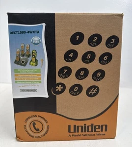 Uniden 6.0 DECT Telefon bezprzewodowy 4 Słuchawka Wodoodporna (fabrycznie odnowiona) - Zdjęcie 1 z 7