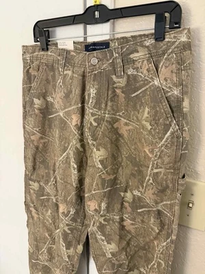 PANTALONES DE CARPINTERO AEROPOSTALE HOMBRE CALCE RELAJADO LONA CAMUFLAJE PESO MEDIO UTILITARIO Talla S Foto 1 de 4