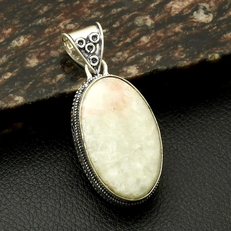 Joyería colgante de diseño antiguo hecho a mano con piedras preciosas de serafinita Aqua 2,2" AP-42024 Foto 1 de 1