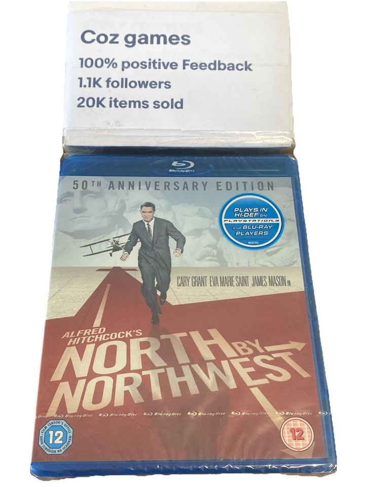 North By Northwest 50th Anniversary Blu Ray Region B Alfred Hitchcock Cary Grant - image 1 of 3