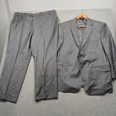 Jos. A. Bank Signature Gold 150's Para hombres 46R Gris 2 Botones Traje Chaqueta Pantalones Conjunto Foto 1 de 4