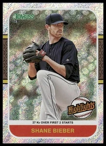 2021 Donruss #HI12 Shane Bieber Highlights Rapture Cleveland Indians - Bild 1 von 2