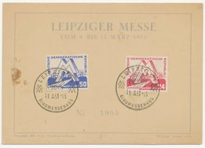 RDA Michel No. 282 - 283 sello especial en tarjeta de feria - Imagen 1 de 1