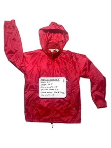 Vintage L.L. Bean Herren rote Regenjacke Tall Large Full Zip Nylon Windbreaker - Bild 1 von 23