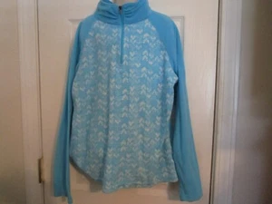 Columbia Size Large 14-16 Girls Blue 1/4 Zip Pullover Jacket Top - Picture 1 of 8