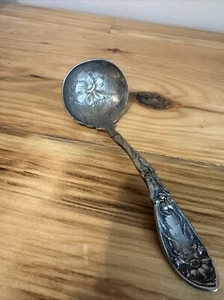 Vintage Antique Oxford Silverplate Co Narcissus Ladle Gravy Punch Floral 7" - Picture 1 of 6