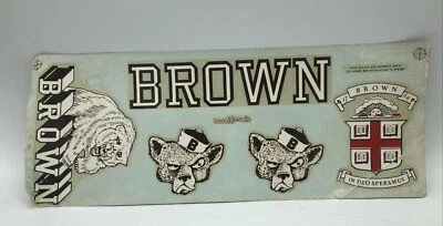 CALCOMANÍAS DE AGUA VINTAGE MARRÓN UNIVERSITARIO BRUNO EL OSO - NORSID MFG. Foto 1 de 4