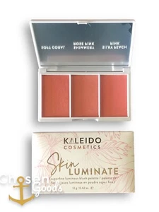 Kaleido Cosmetics Coral Glow Blush Palette Skin Luminate Vegan Full Size RV $54 - Picture 1 of 3