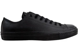 CONVERSE CTAS leather ox black nubuck LO BLACK BLACK CHUCK TAYLOR SHOES ALL STAR - Bild 1 von 3