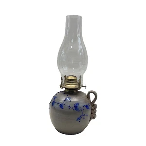 SALMON FALLS Blueberry Basket Stoneware Oil Lamp - Picture 1 of 9