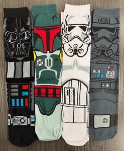 Brandneu - Einheitsgröße - Star Wars - 4 Paar Crew-Socken - Bild 1 von 5