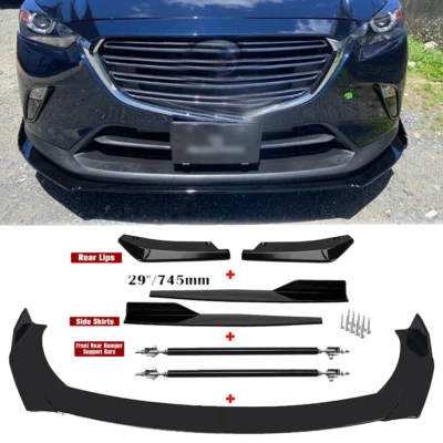 For Mazda CX-3 CX-5 CX-7 Front Rear Bumper Lip Spoiler Splitter+ Side Skirt Foto 1 de 4