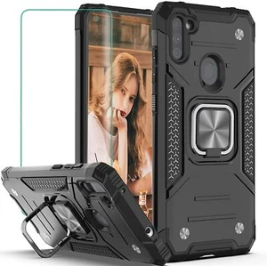 Samsung Galaxy A11 Armor Grade Hülle & HD Displayschutz Drehbarer Halter Ständer - Bild 1 von 28