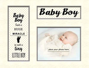 Memory Mounts 10x8 Frame Mount - Baby Boy - Picture 1 of 1