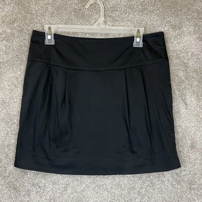 Arden B Skirt Womens 8 Black Mini Side Zip Straight Pencil Cotton Blend- 4957 - Image 1 of 4