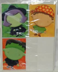 Package of Halloween Cards & envelopes by Current Inc w/ Stickers to Make Faces - Bild 1 von 3