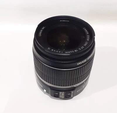 Canon IMAGE STABILIZER 18-55mm  1:3.5-5.6 イメージスタビライザーマクロ 0.25m/0.8ft カメラレンズ - Image 1 of 4