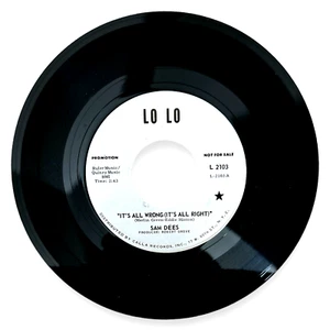 Promo - Sam Dees – It's All Wrong (It's All Right) L-2103 7" 45 rpm MINT (NEW) - Imagen 1 de 5