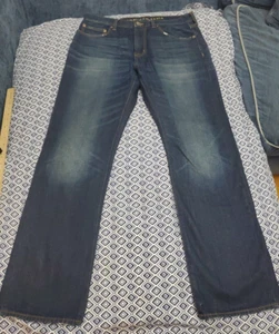 Armani Eagle Classic Bootcut Men's Denim Jeans Size 34 x 34 camo fur tag - Picture 1 of 20