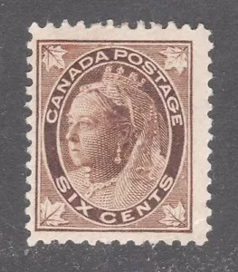 SELLO CANADÁ #71 --- 6c REINA Y HOJA - 1897 - SIN USAR - Imagen 1 de 2