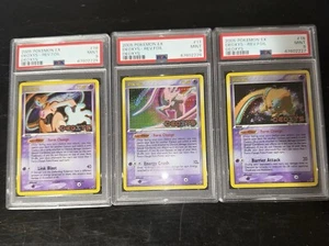 Deoxys Reverse Holo Stamped PSA 9 Set Consecutive Ex Deoxys 16, 17, 18 - Picture 1 of 2