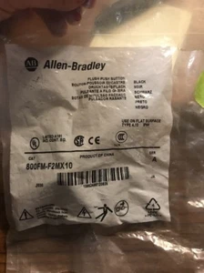 ALLEN-BRADLEY BLACK PUSH BUTTON, FLUSH HEAD 1 NC - Picture 1 of 3