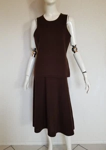Ralph Lauren sehr feminines Kaschmir Set Rock + Top + Schal Braun - Bild 1 von 18