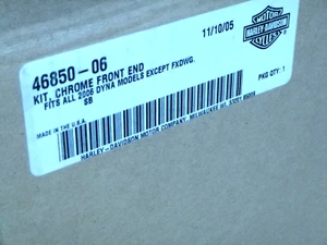 N.O.S.HARLEY DAVIDSON DYNA CHROME FRONT END KIT SET  46850-06   2006-2013 EX W.G - Picture 1 of 11
