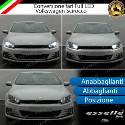 CONVERSIONE FARI FULL LED VW SCIROCCO RESTYLING 17600 LUMEN LED CANBUS - Immagine 1 di 4