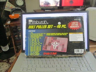 Juego de extractores de pernos Pittsburgh modelo 37824 - 46 piezas - extractores de engranajes, ruedas, manivela Foto 1 de 2