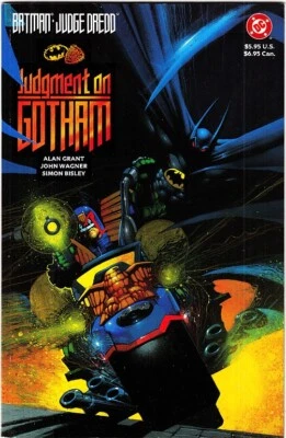 Batman/Juez Dredd Juicio sobre Gotham Casi Nuevo/Nuevo Firmado 3X Grant/Wagner/Bisley 1991 Foto 1 de 4