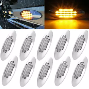 Luces indicadoras de señal de camión 10X 6,5" de separación de ámbar 24-LED - Imagen 1 de 8