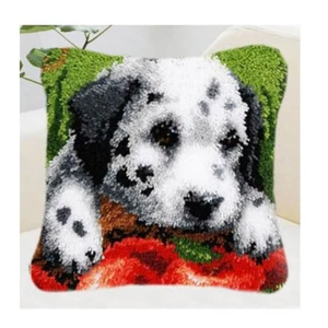 Crafting Kit Latch Hook Dalmatian Dogs with Canvas Hook and Threads - Picture 1 of 3