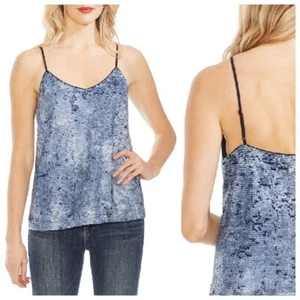 Vince Camuto Party Event Pailletten Krawatte-Färbung blau Pailletten Unterhemd Top S Ret $ 110 - Bild 1 von 6