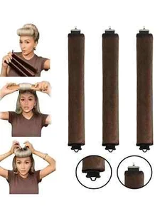 Set 3 pezzi rullo per capelli asta arricciacapelli senza calore fascia onde rulli per capelli raso - Foto 1 di 3