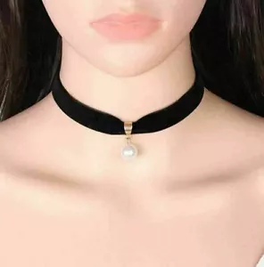 Damen Choker Halsband Halskette Kette Schmuck Halsschmuck Perle Neu - Bild 1 von 4