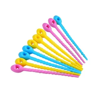 50 PCS Versiegelungsklemme Wiederverwendbares Krawatten Silikonbänder - Photo 1/11