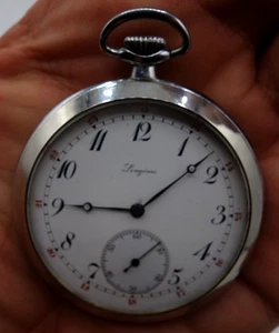 montre à gousset Longines acier inoxydable .diamètre 5cm - Imagen 1 de 7